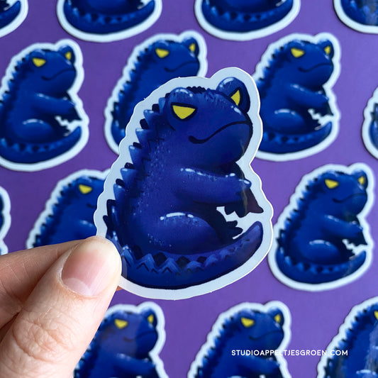 Vinyl sticker | Godzilla dino kikker