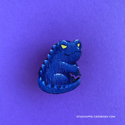 Wood pin | Gojira dino frog