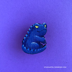 Frog Mail | Gojira Dino Wood pin