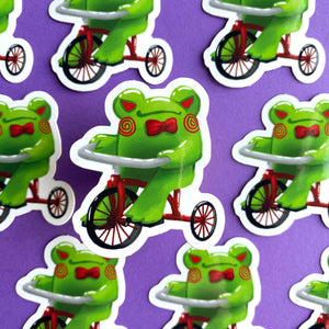 Floris the Frog | Scary Tricycle Vinyl Sticker