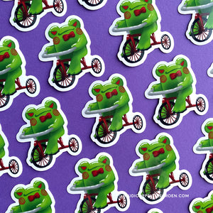 Floris the Frog | Scary Tricycle Vinyl Sticker