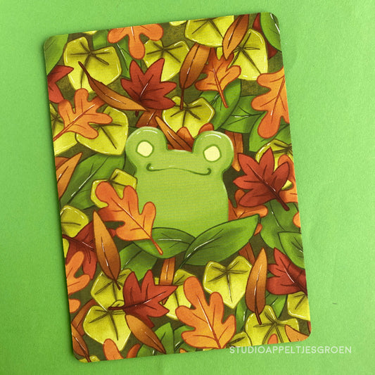 Mouse pad | Fall leaves frog