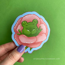 Load image into Gallery viewer, Floris the Frog | Flower Bud Magnet
