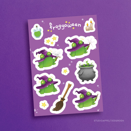 Sticker sheet | Frog witch