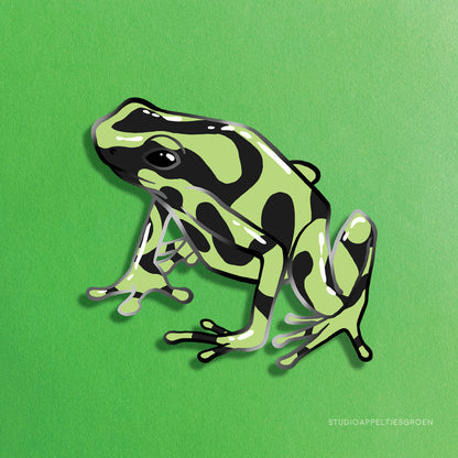 Enamel pin | Green and Black Poison Dart Frog
