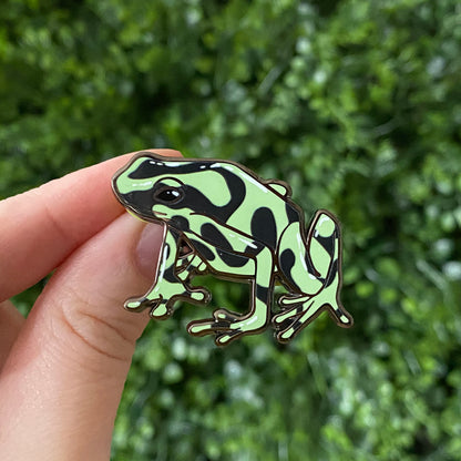 Enamel pin | Green and Black Poison Dart Frog