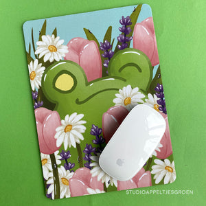 Floris the Frog | May flowers mouse pad