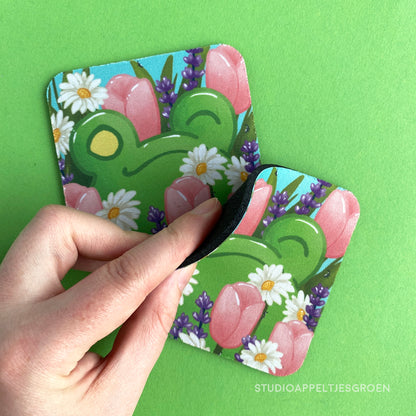 Coaster | May flowers frog