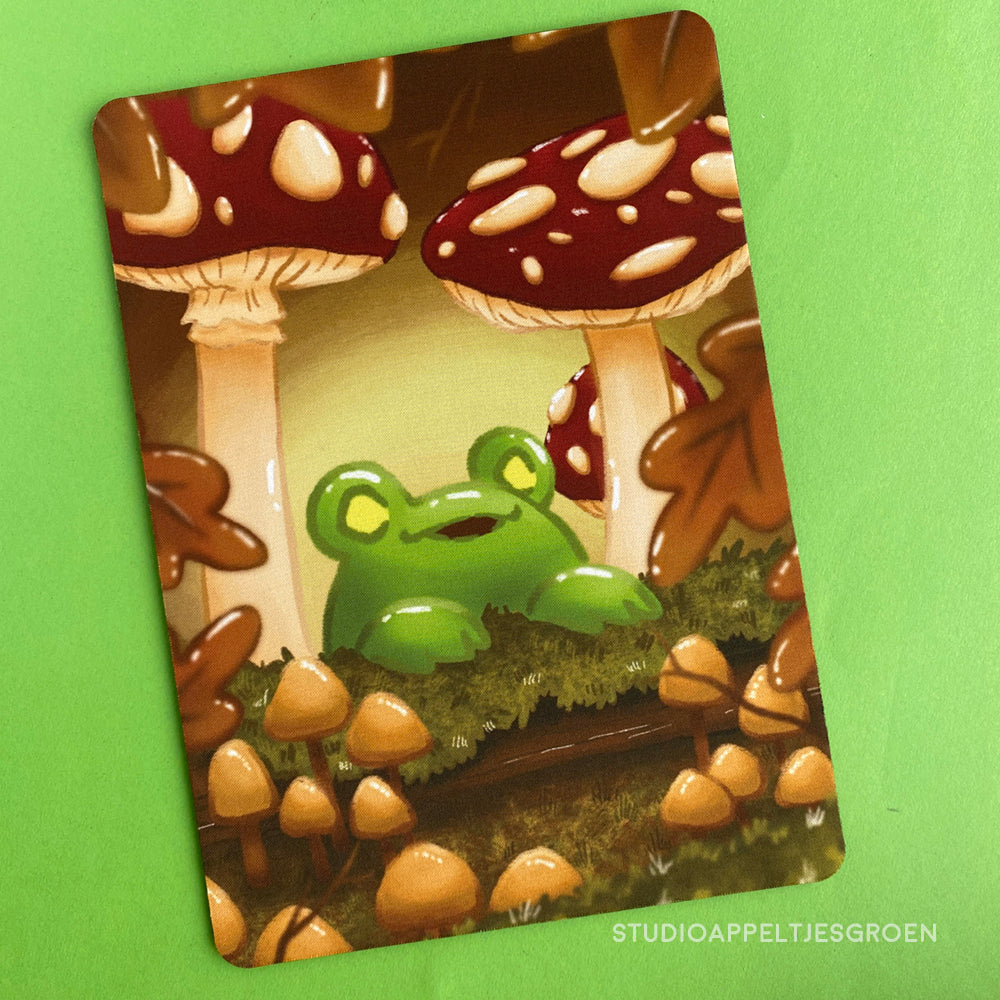 Floris the Frog | Mushroom mouse pad