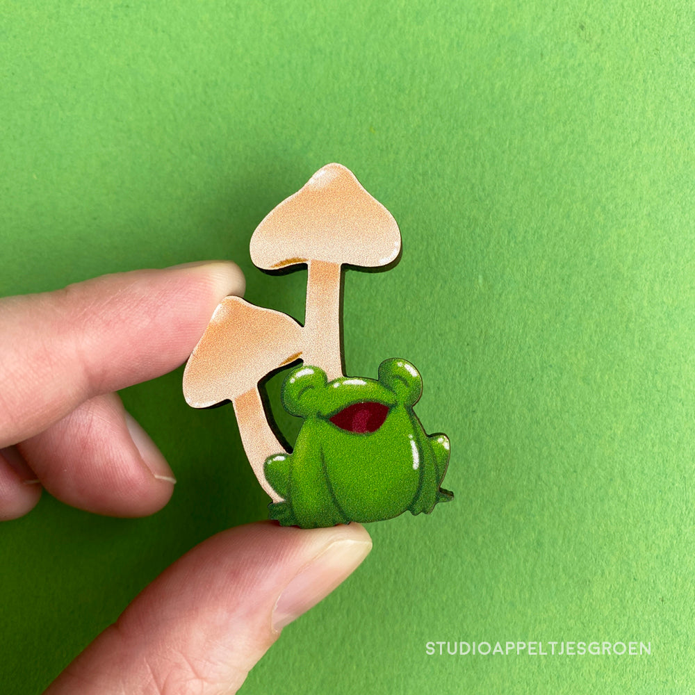 Wood pin | Mushrooms frog