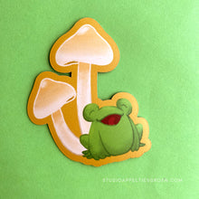 Load image into Gallery viewer, Floris the Frog | Mushrooms Magnet

