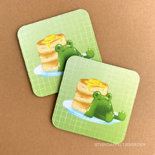 Load image into Gallery viewer, Floris the Frog | Pancakes coaster
