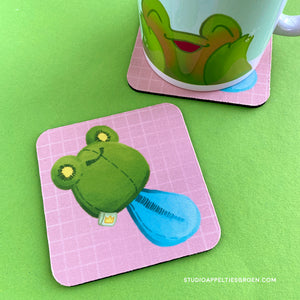 Floris the Frog | Tadpole plush coaster