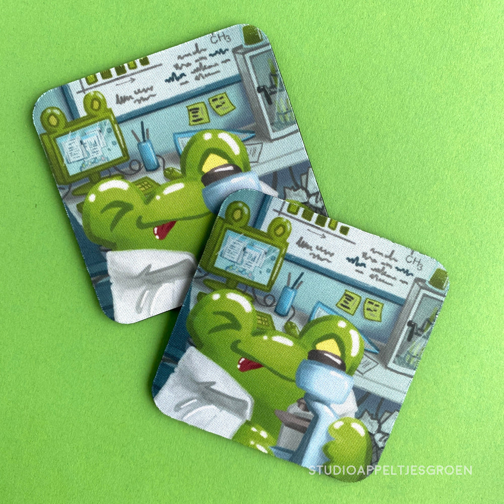 Coaster | Scientist frog