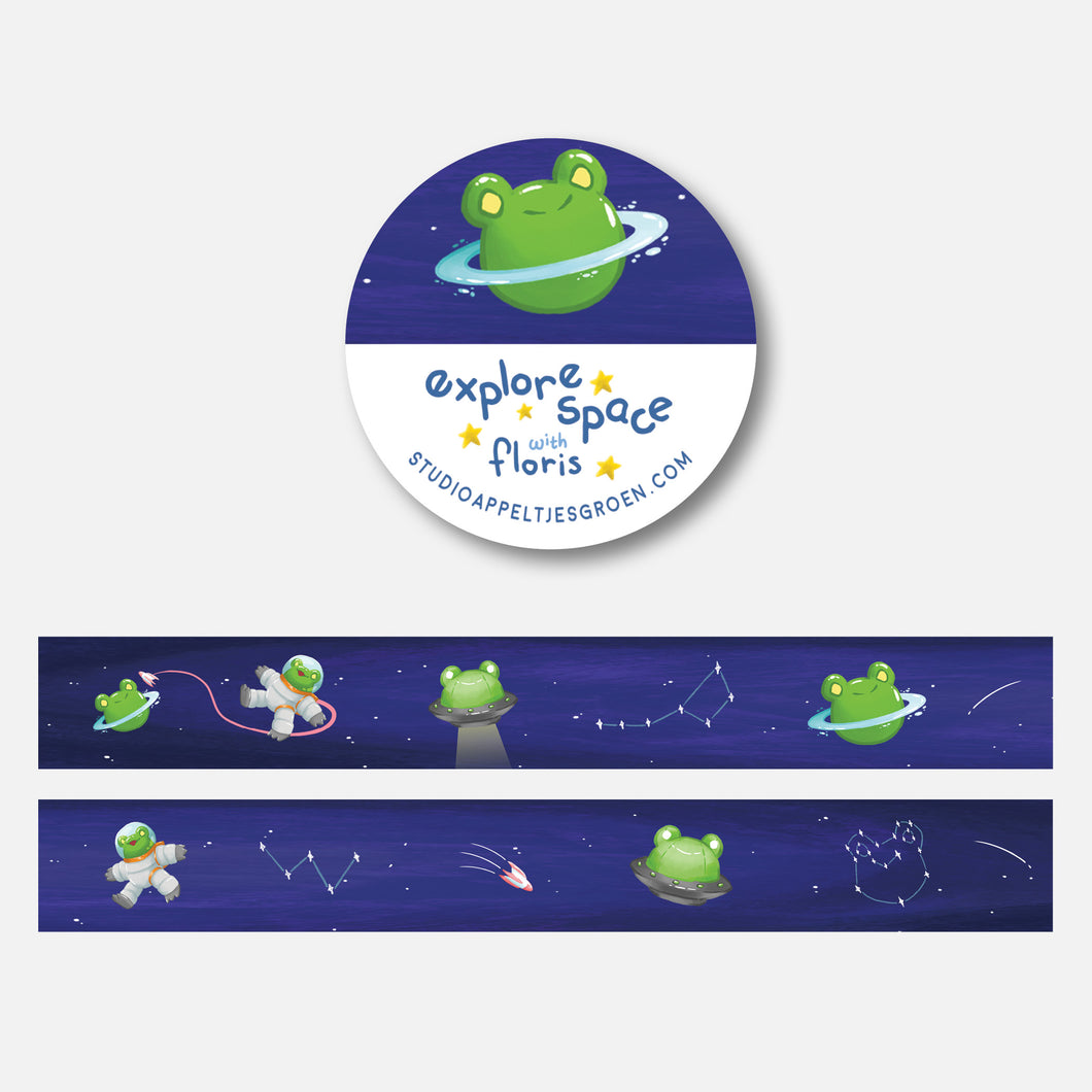 Floris the Frog | Explore Space washi tape