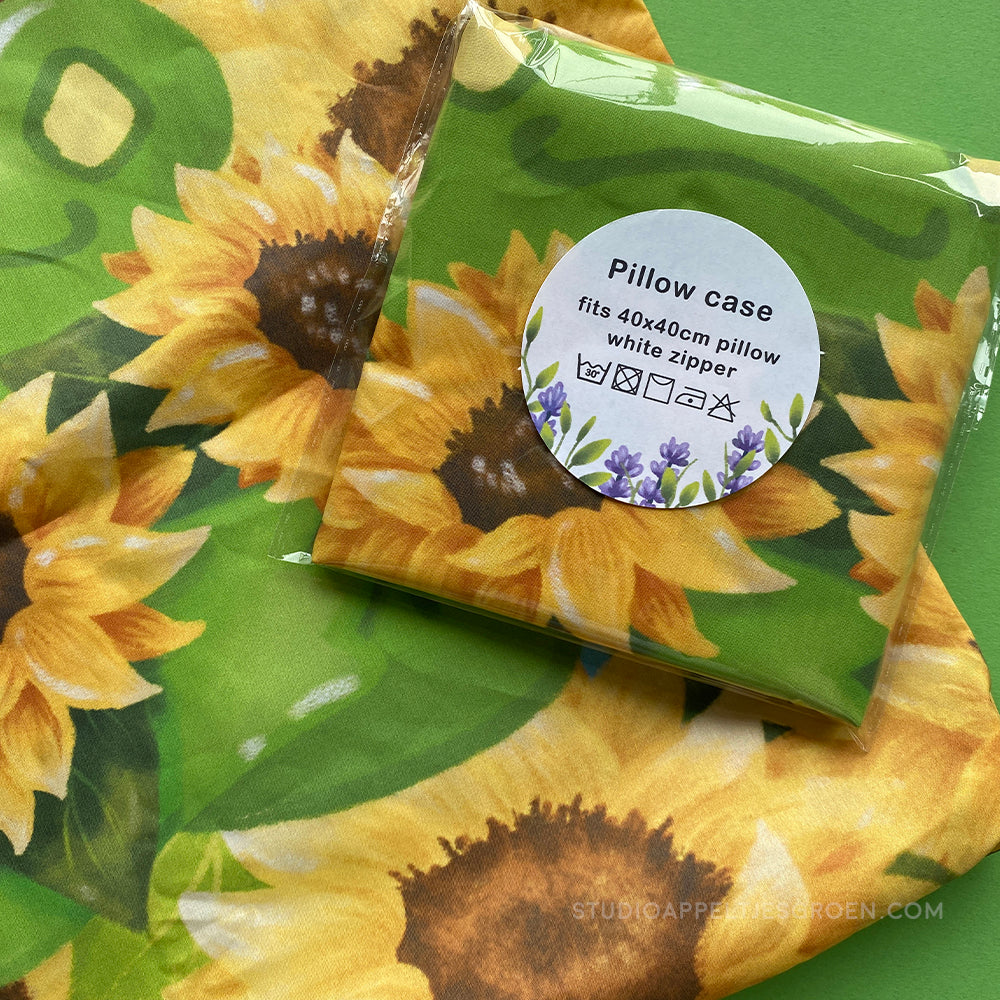Pillow case | Sunflowers frog