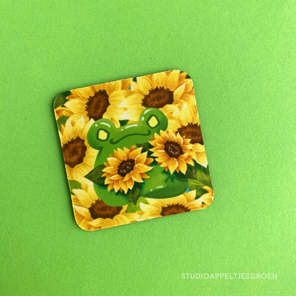 Coaster | Sunflowers frog