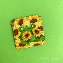 Load image into Gallery viewer, Floris the Frog | Sunflowers coaster
