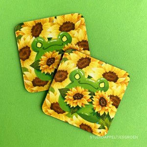 Floris the Frog | Sunflowers coaster