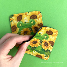Load image into Gallery viewer, Floris the Frog | Sunflowers coaster

