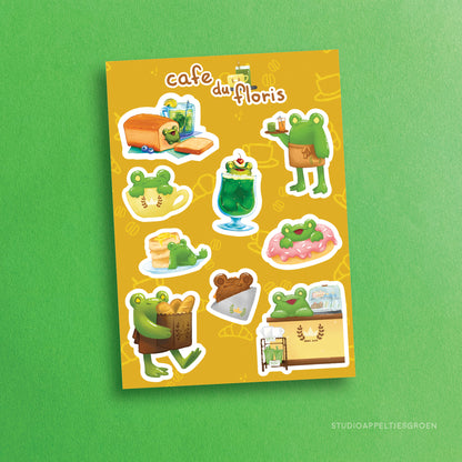 Stickervel | Café du Floris the Frog