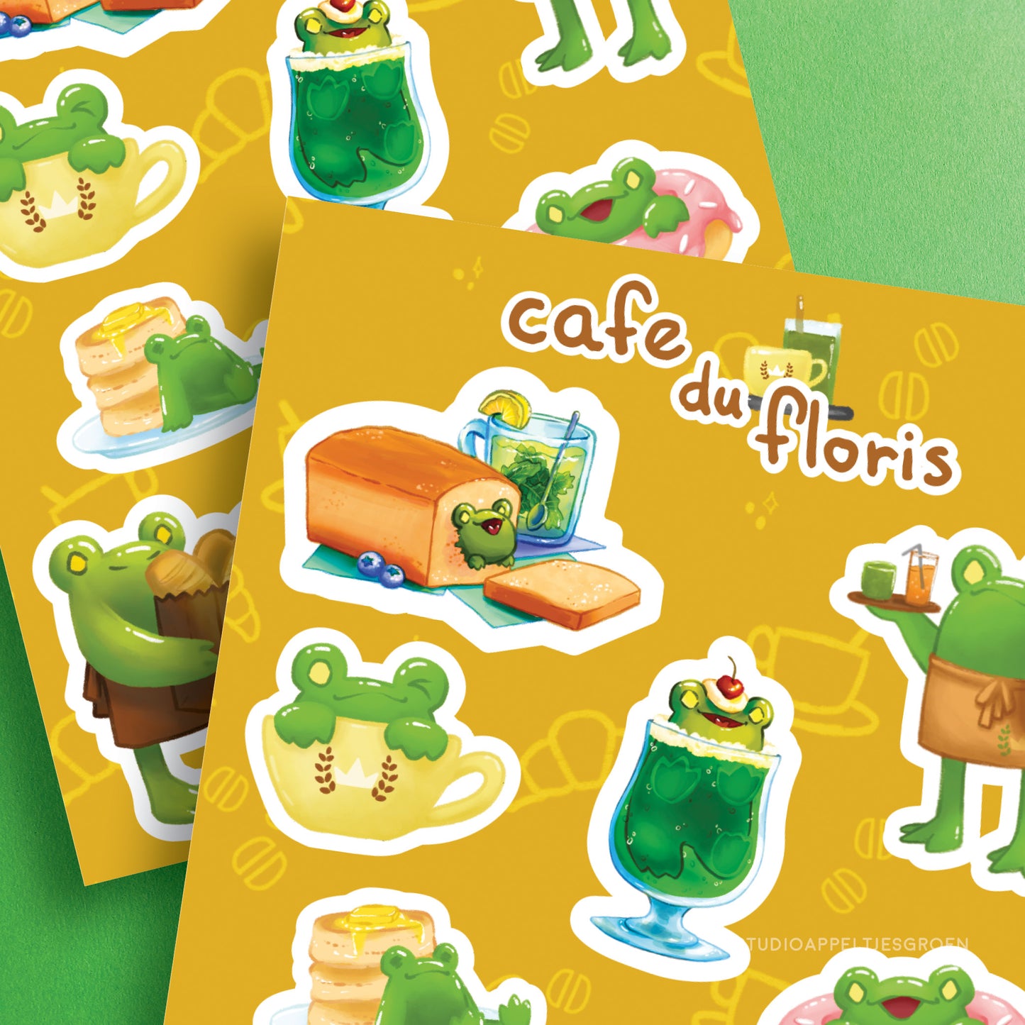 Stickervel | Café du Floris the Frog