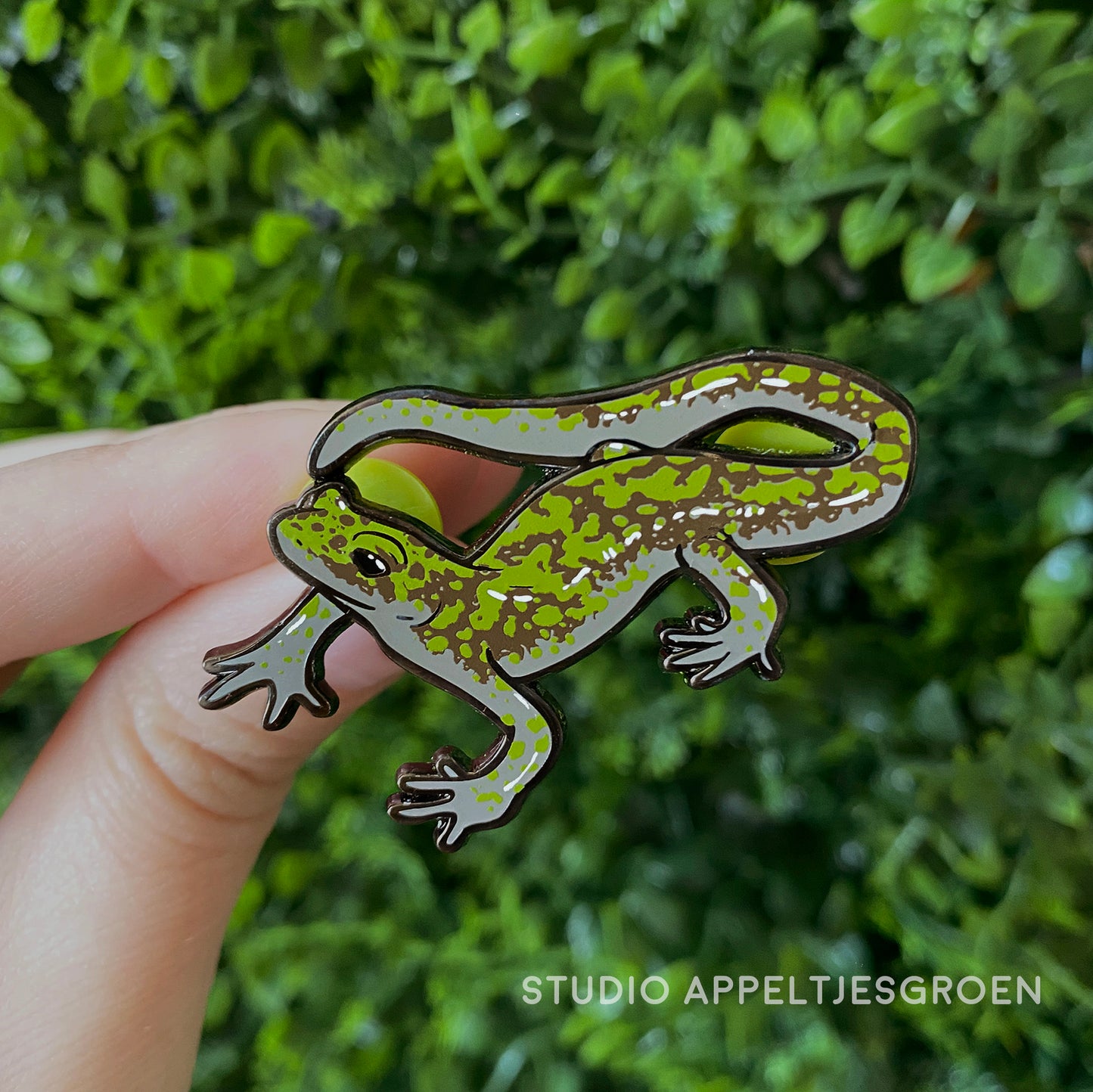 Enamel pin | Green Salamander