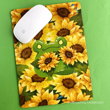 Mouse pad | Sunflowers frog