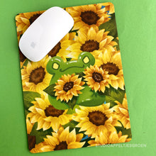 Load image into Gallery viewer, Floris the Frog | Sunflower mouse pad
