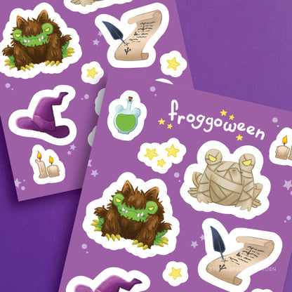 Sticker sheet | Halloween more dress up frog