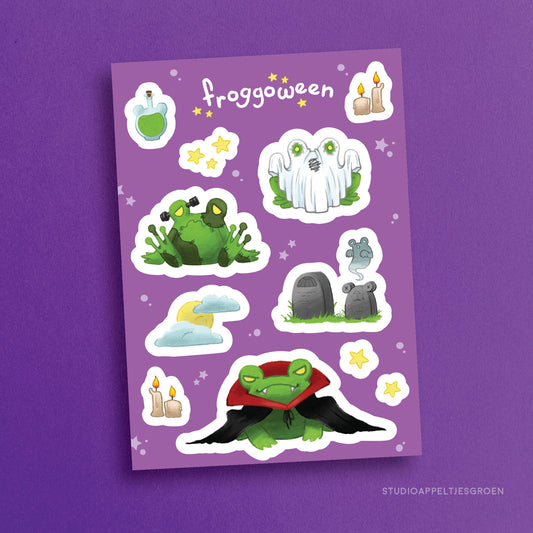Sticker sheet | Halloween dress up frog