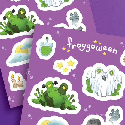 Sticker sheet | Halloween dress up frog