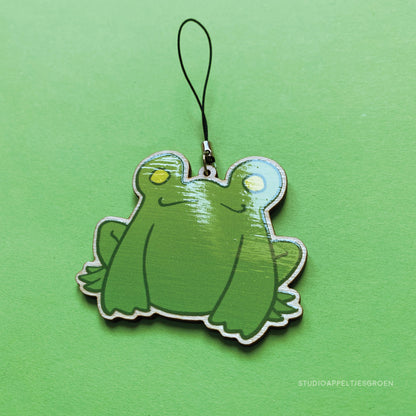 Houten sleutelhanger | Floris the Frog