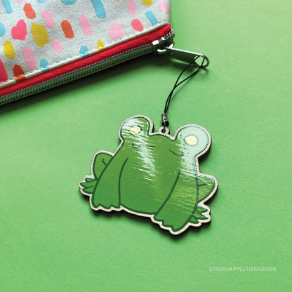 Houten sleutelhanger | Floris the Frog