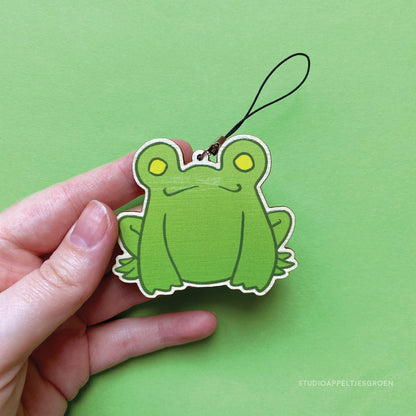 Houten sleutelhanger | Floris the Frog