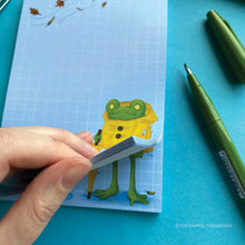 Load image into Gallery viewer, Floris the Frog | Rainy Days A6 notepad
