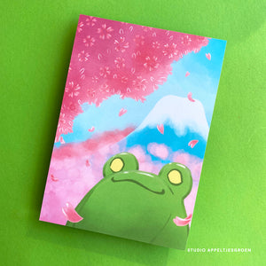 Floris the Frog | A5 Print Cherry blossom
