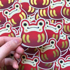 Floris the Frog | Daruma Floris vinyl sticker
