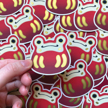 Load image into Gallery viewer, Floris the Frog | Daruma Floris vinyl sticker
