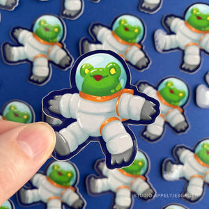 Floris the Frog | Astronaut Vinyl sticker