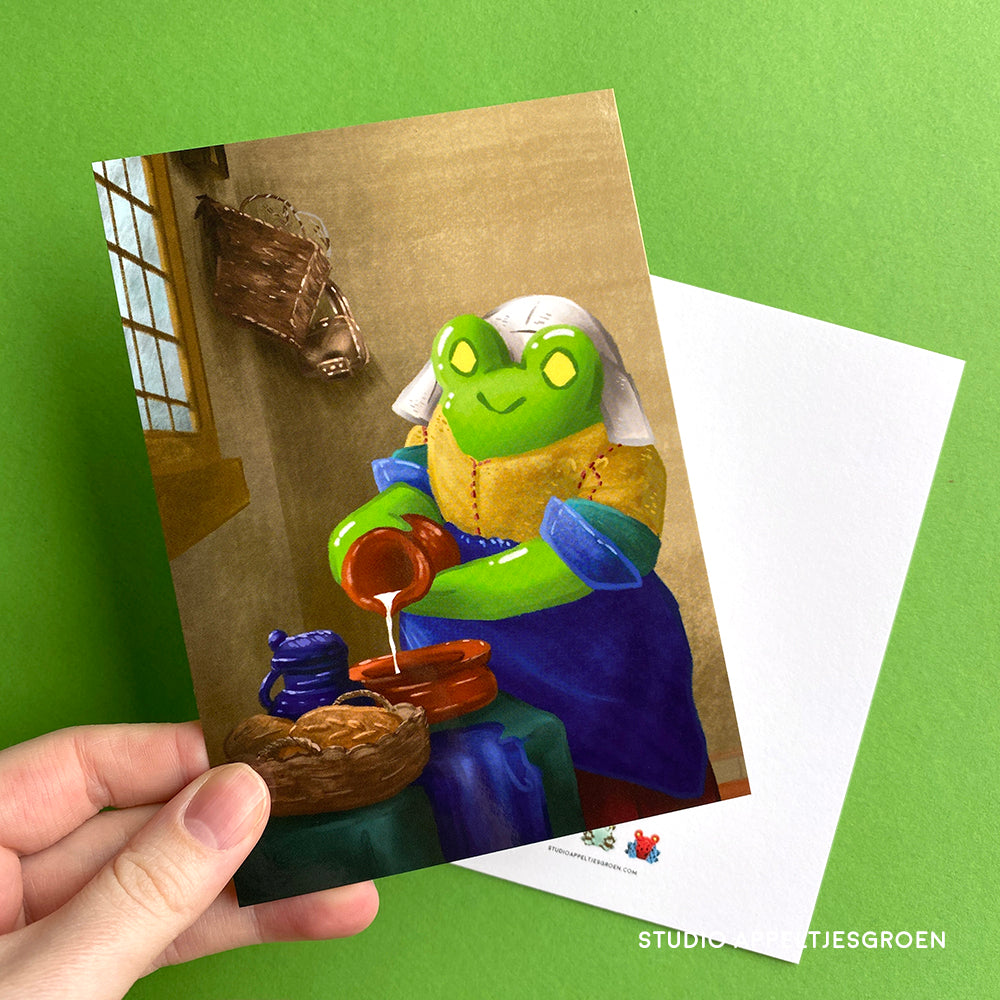 Postcard | Milk maid frog