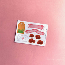 Load image into Gallery viewer, Frog Mail | Valentine Sticker sheet
