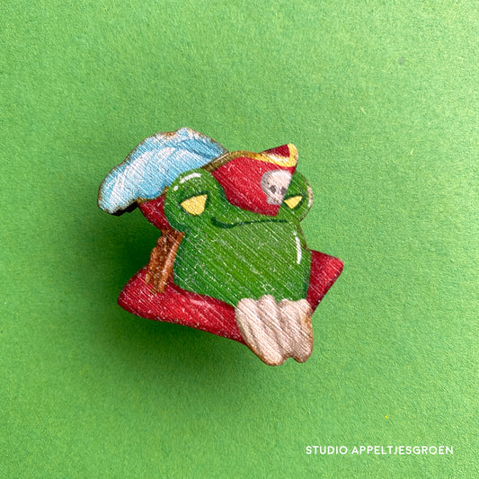 Wood pin | Pirate captain frog