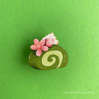 Wood pin | Matcha cake roll