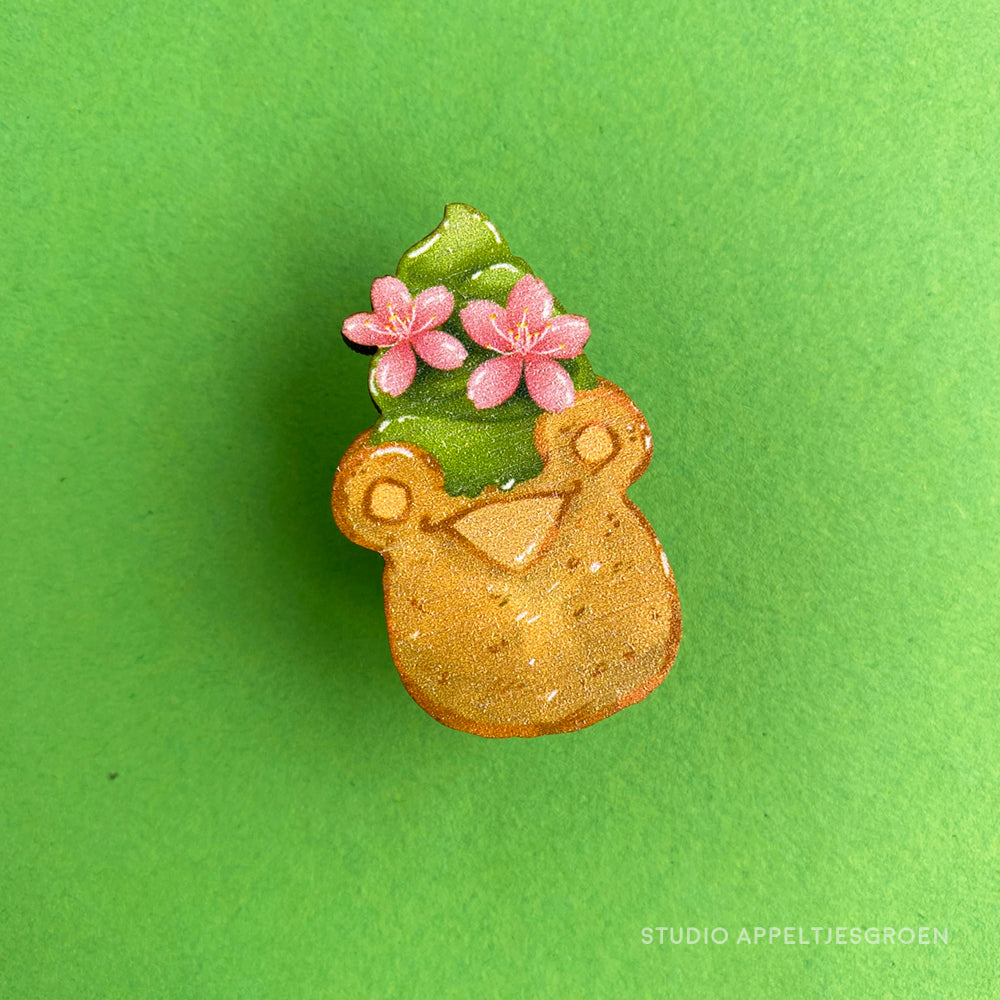 Frog Mail | Taiyaki Wood pin