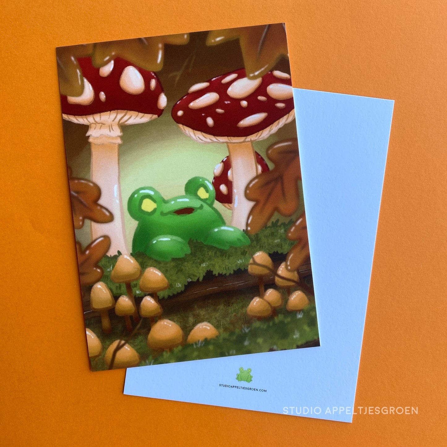 Postcard | Mushrooms frog