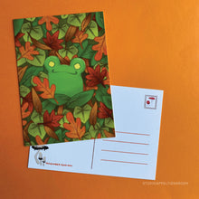Load image into Gallery viewer, Frog Mail | Fall leaves Postcard
