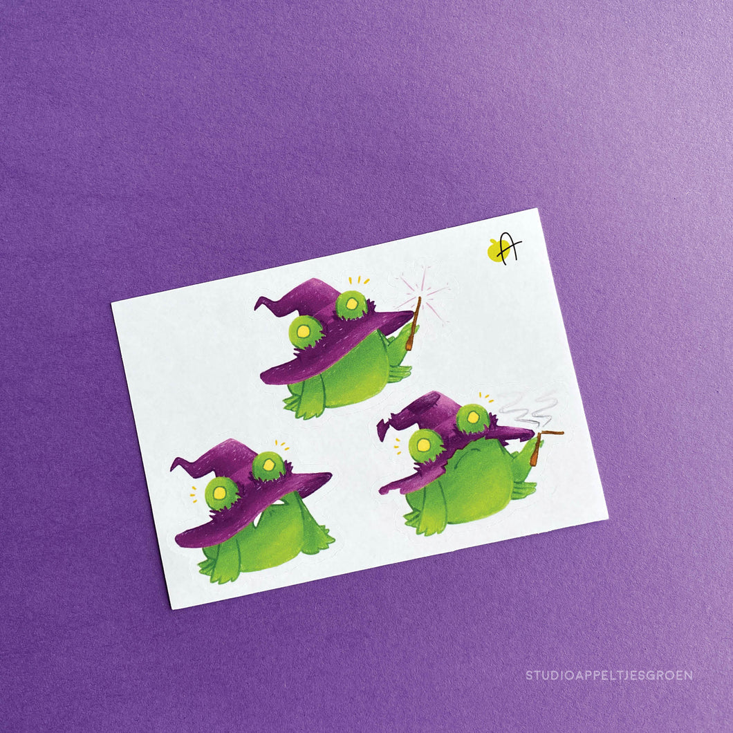 Frog Mail | Froggoween  Witch Sticker sheet