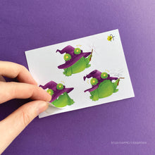 Load image into Gallery viewer, Frog Mail | Froggoween  Witch Sticker sheet
