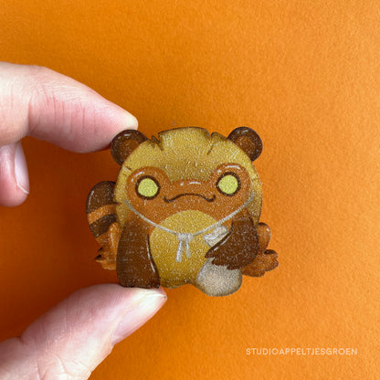 Wood pin | Tanuki frog